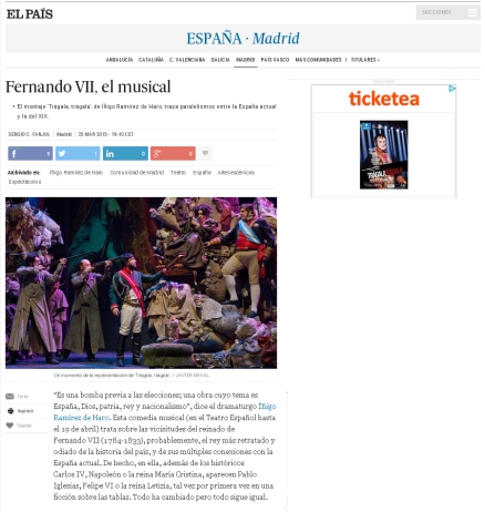 Estreno TRÁGALA, TRÁGALA - Teatro Español (Madrid). @LuisMottola @TeatroEspanol @Yllana_p @iramirezdeharo @ronlala